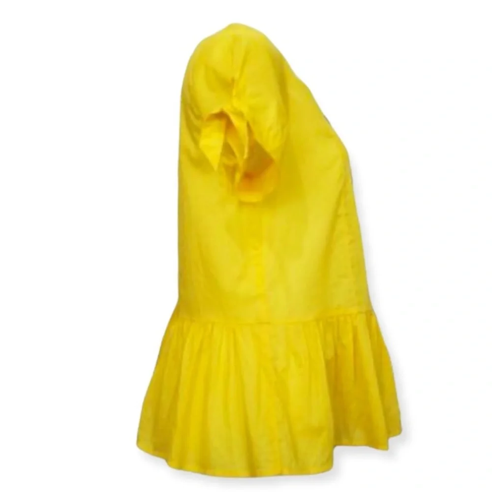 J. Crew Yellow Peplum yellow Blouse women’s top Sz 2
